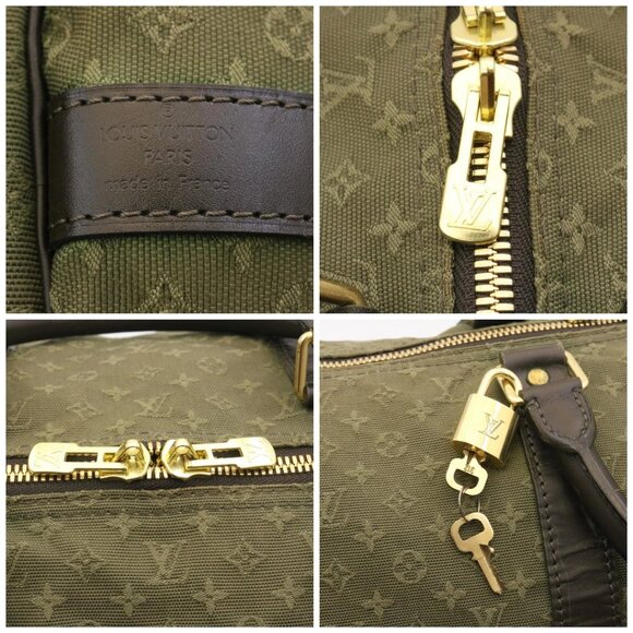 LOUIS VUITTON Monogram Mini Keepall Bandouliere55 Boston Bag Khaki Auth 29090SV - Picture 15 of 16